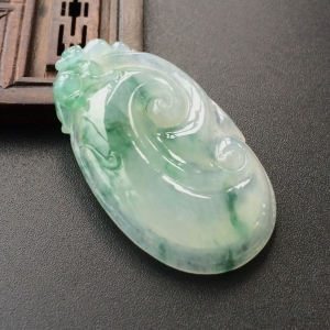 (超值推荐)冰种飘花如意挂件