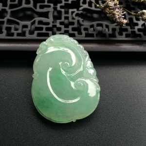 （超值推荐）糯冰种略飘花如意挂件