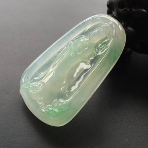 (超值推荐)冰种晴水略飘翠观音挂件