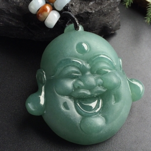 （超值推荐）糯冰种蓝水佛头挂件