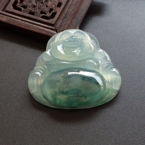 （超值推荐）冰种飘花玉佛挂件