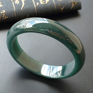 (超值推荐)糯冰种蓝水手镯(57.5mm)