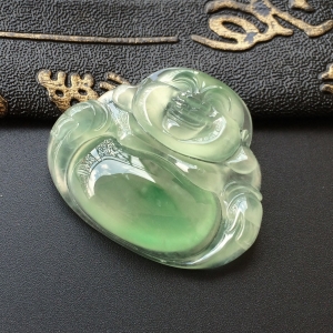 (超值推荐)冰种飘翠玉佛挂件