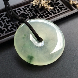 （超值推荐）冰种飘花平安扣挂件