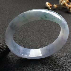 （超值推荐）糯冰种紫罗兰飘花贵妃镯（54.7mm-49.2mm）