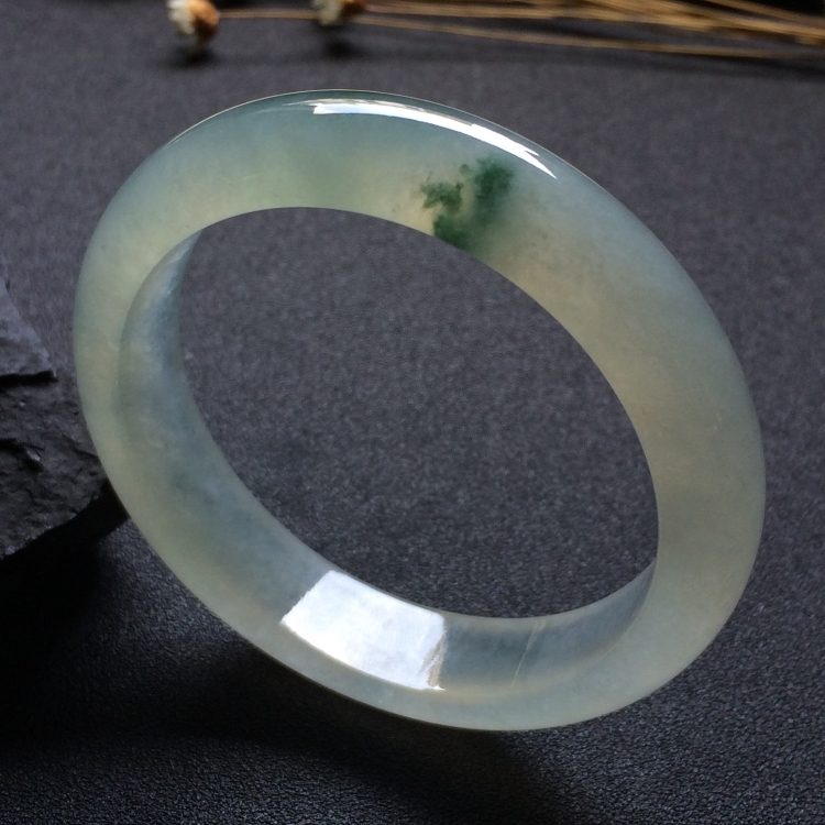 （超值推荐）冰种飘花手镯（55.2mm）