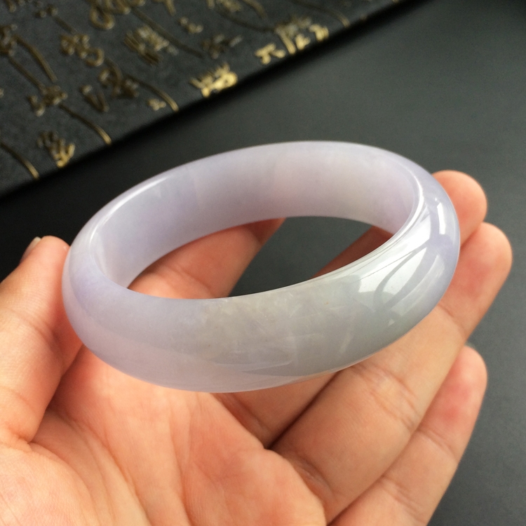 (超值推荐)糯冰种紫罗兰贵妃镯(58.6mm-51.8mm)