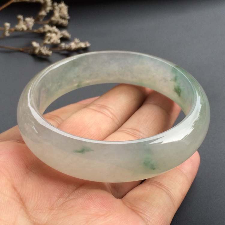 （超值推荐）冰种飘花手镯（57.7mm）