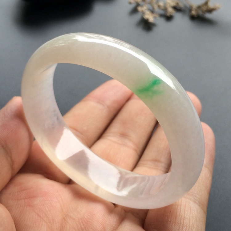 （超值推荐）冰种略飘翠贵妃镯（54mm-45mm）