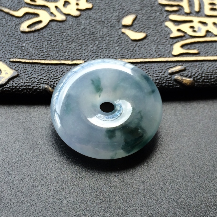 (超值推荐)冰种紫罗兰飘花平安扣挂件