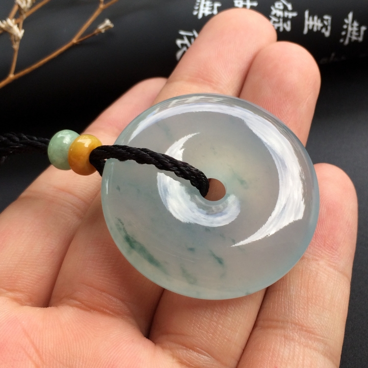 （超值推荐）冰种飘花平安扣挂件