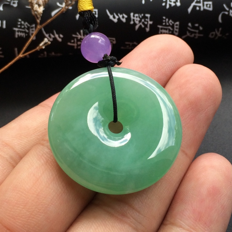 （超值推荐）糯冰种晴水平安扣挂件