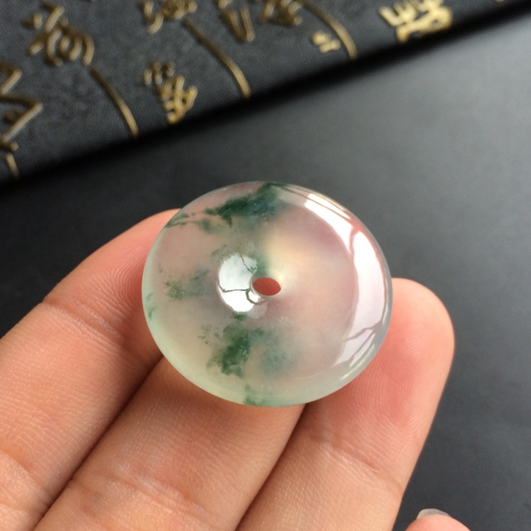 (超值推荐)冰种飘花平安扣挂件