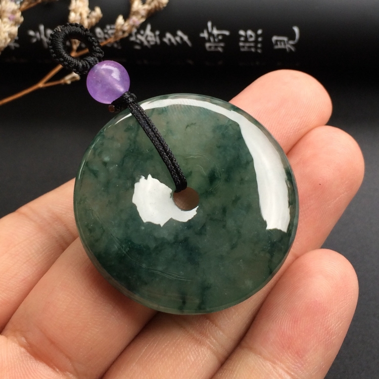 （超值推荐）冰种飘花平安扣挂件