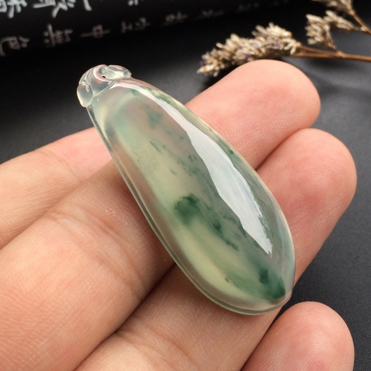 （超值推荐）冰种飘花福瓜挂件