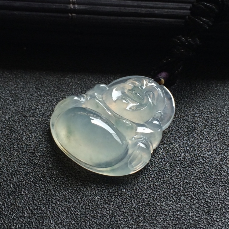 （超值推荐）冰种略飘花玉佛挂件