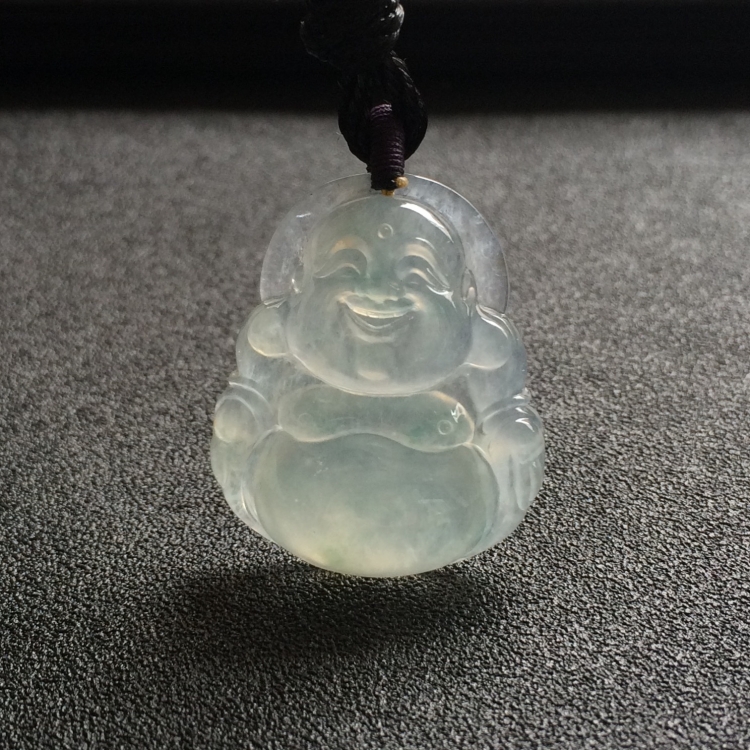 （超值推荐）冰种略飘花玉佛挂件