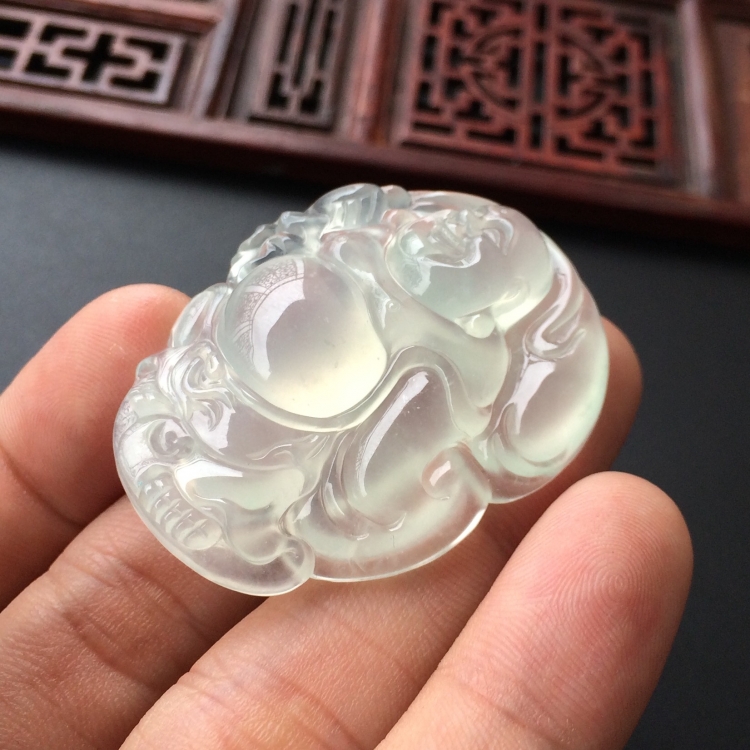 (超值推荐)冰种淡晴水布袋和尚挂件