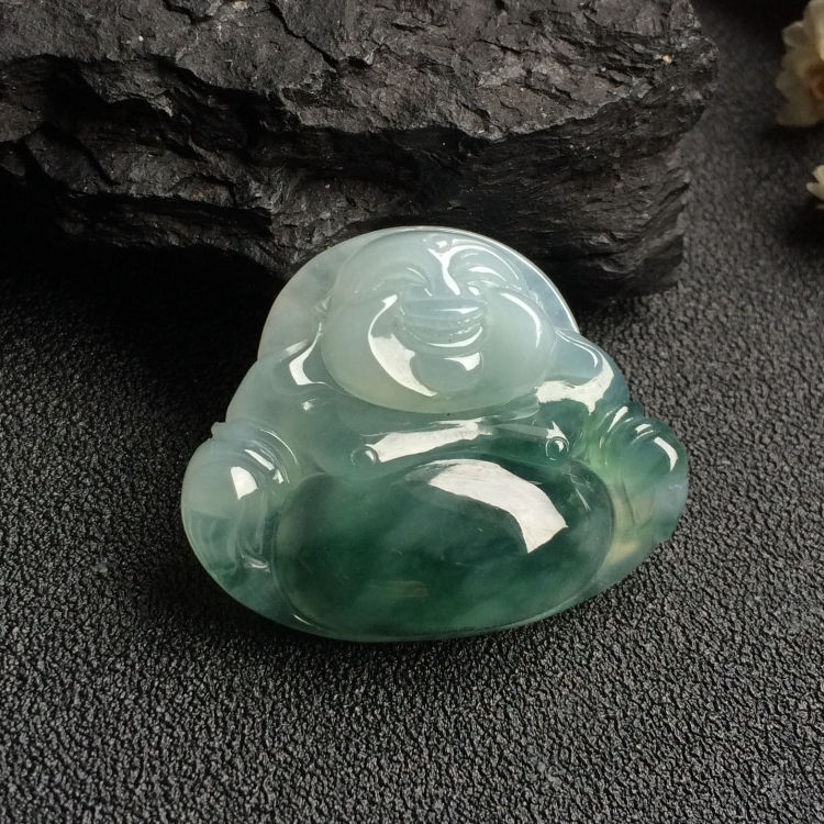 （超值推荐）冰种飘花玉佛挂件