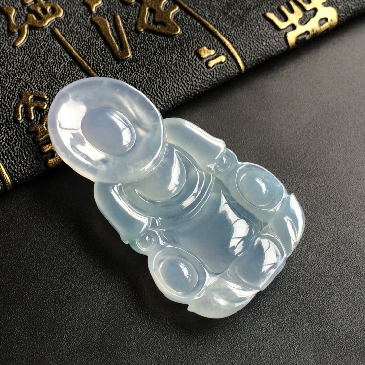 (超值推荐)冰种淡紫罗兰观音挂件
