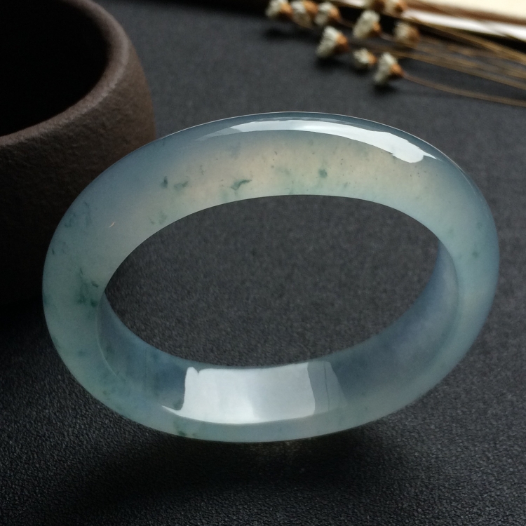 （超值推荐）冰种飘花贵妃镯（54.5mm-46.7mm）