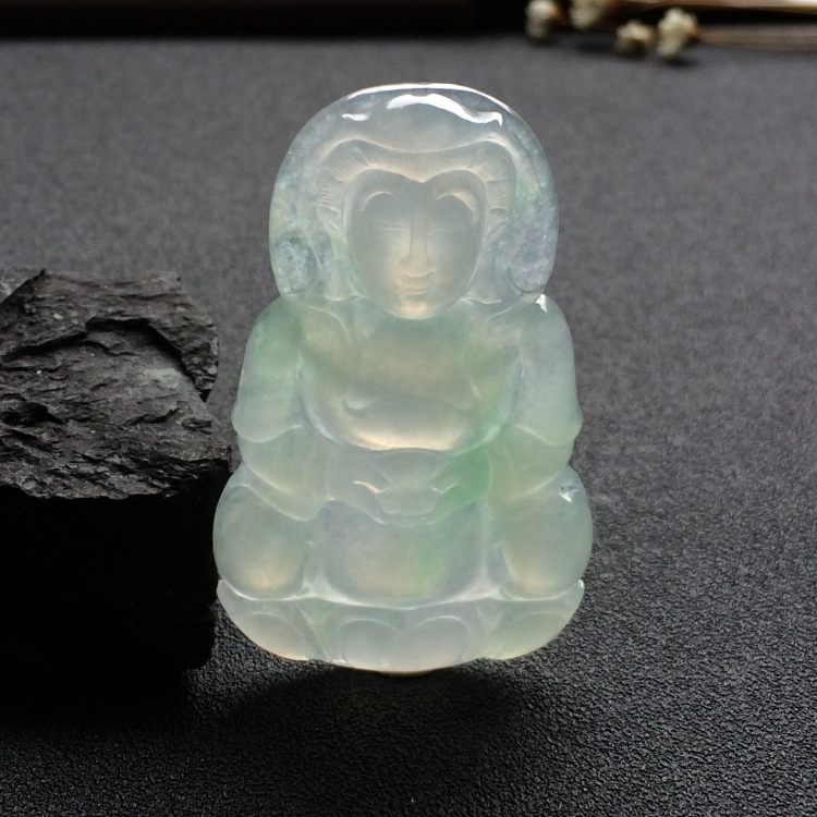 （超值推荐）冰种飘花观音挂件