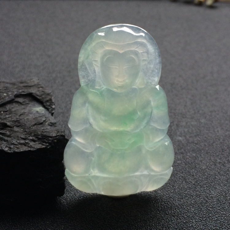 （超值推荐）冰种飘花观音挂件