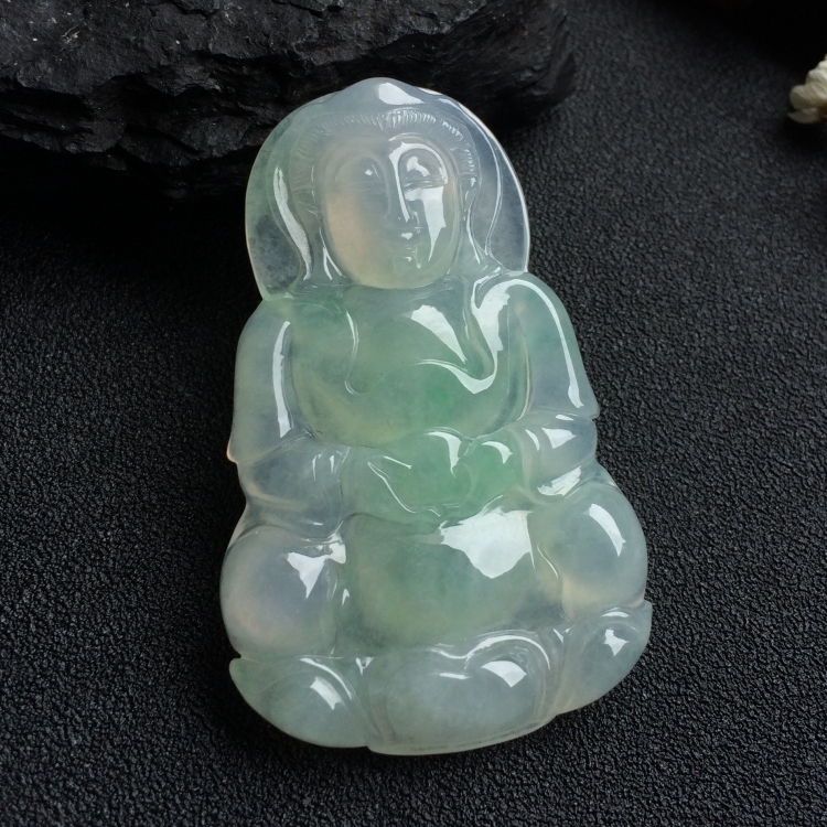 （超值推荐）冰种飘花观音挂件