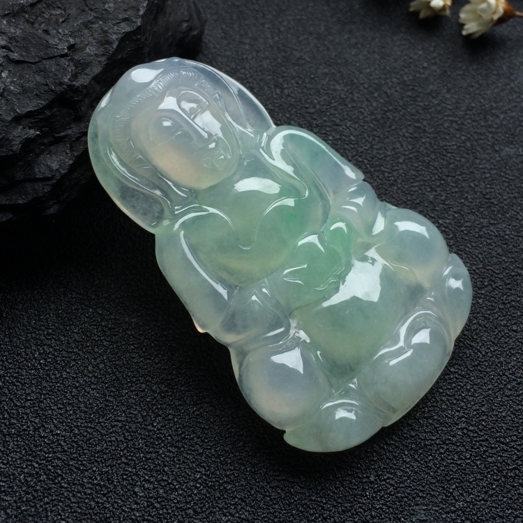 （超值推荐）冰种飘花观音挂件