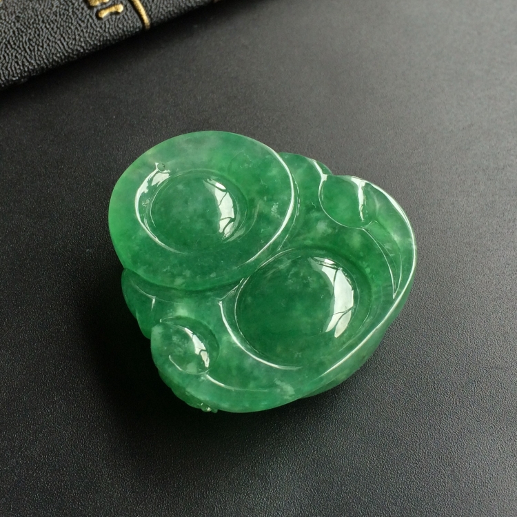 (超值推荐)糯冰种深绿玉佛挂件