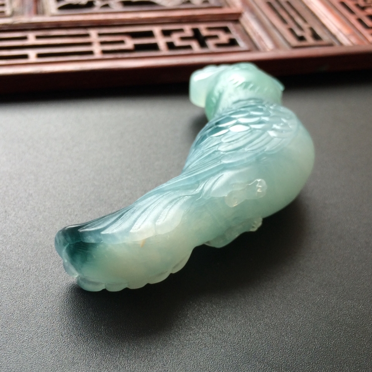(超值推荐)糯冰种飘花英明神武挂件