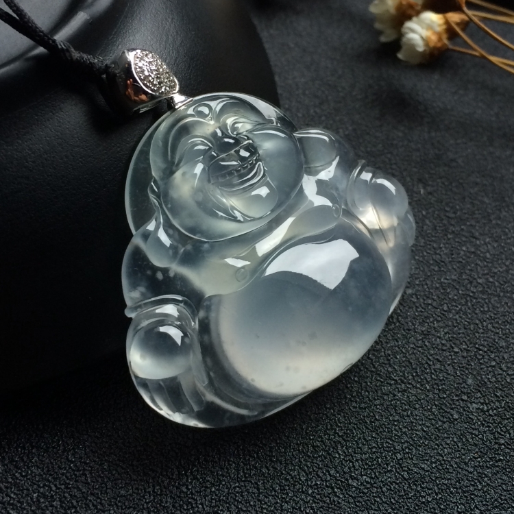 （超值推荐）冰玻种淡晴水玉佛挂件