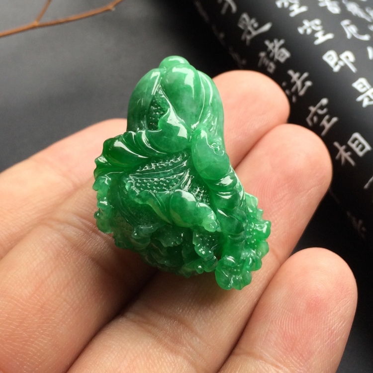 （超值推荐）糯冰种翠色白菜挂件