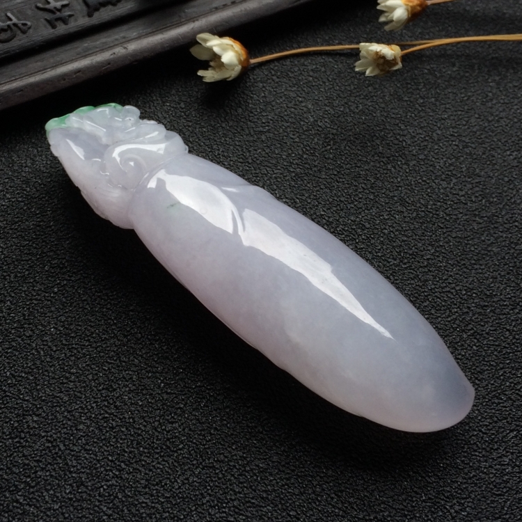 （超值推荐）糯冰种春带彩福瓜挂件