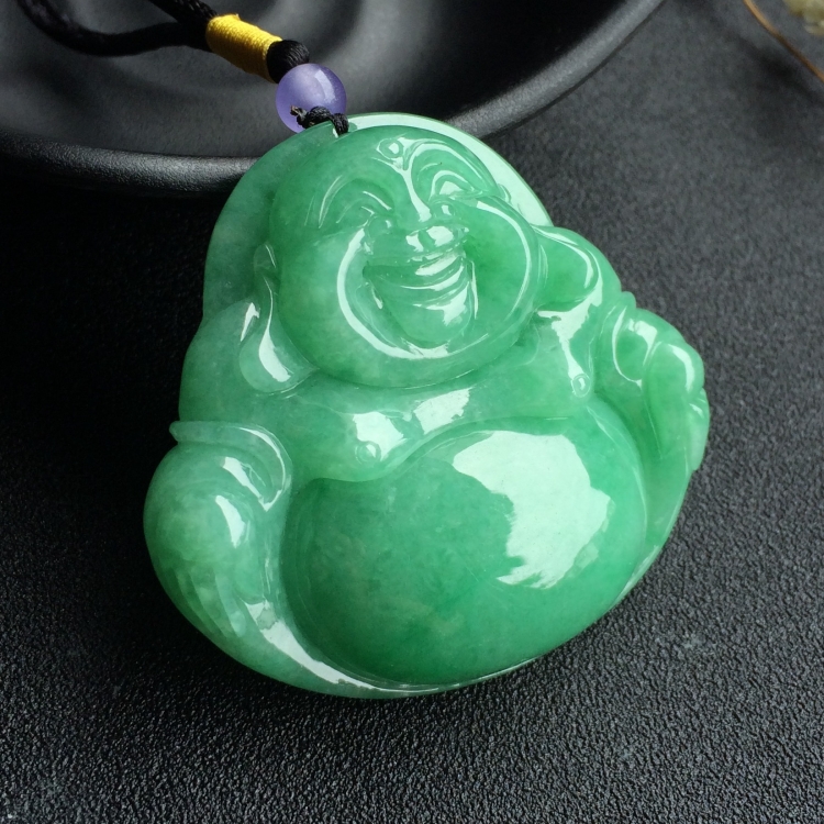 （超值推荐）糯冰种豆色玉佛挂件