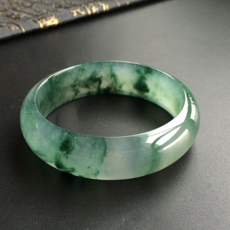 (超值推荐)冰种飘花手镯(56.3mm)