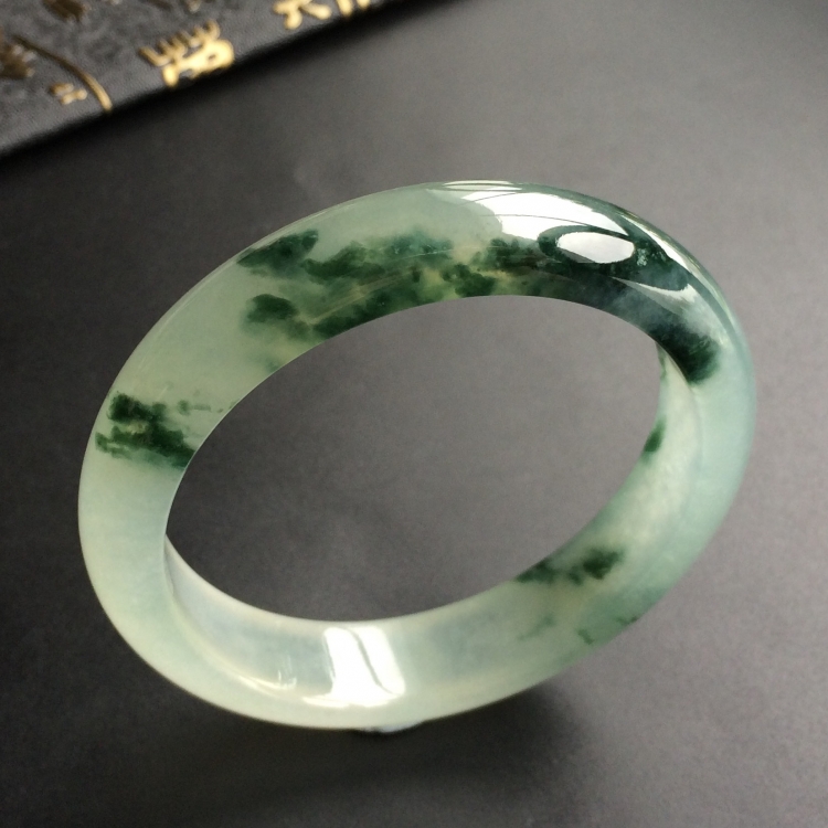 (超值推荐)冰种飘花手镯(55.1mm)