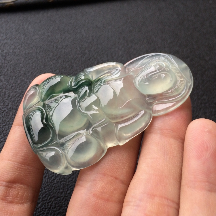 (超值推荐)冰种飘花观音挂件