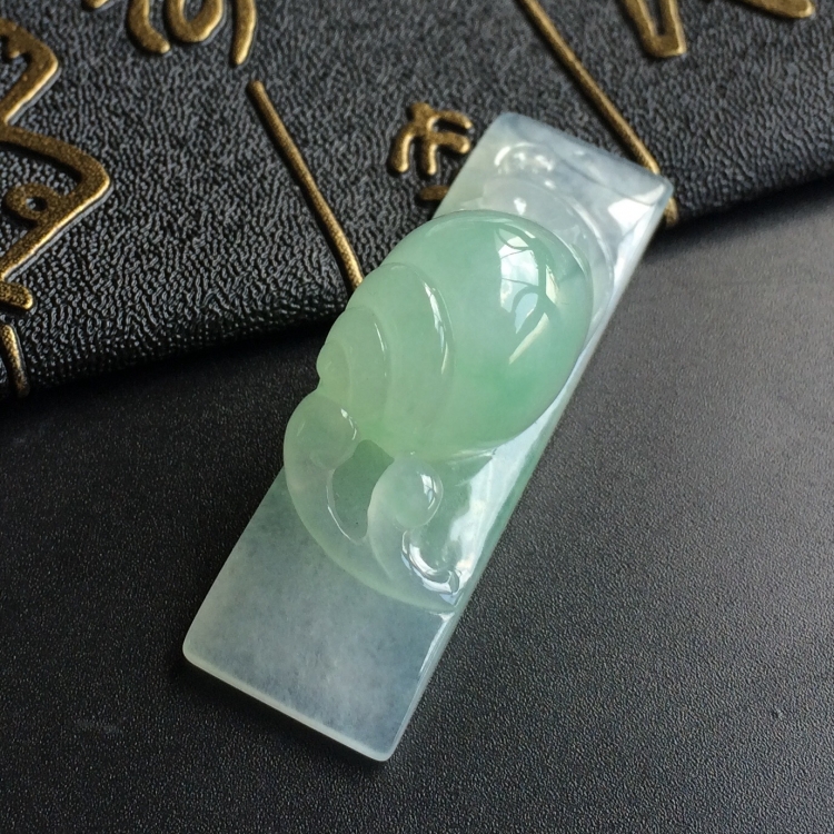 (超值推荐)糯冰种晴水安居乐业挂件