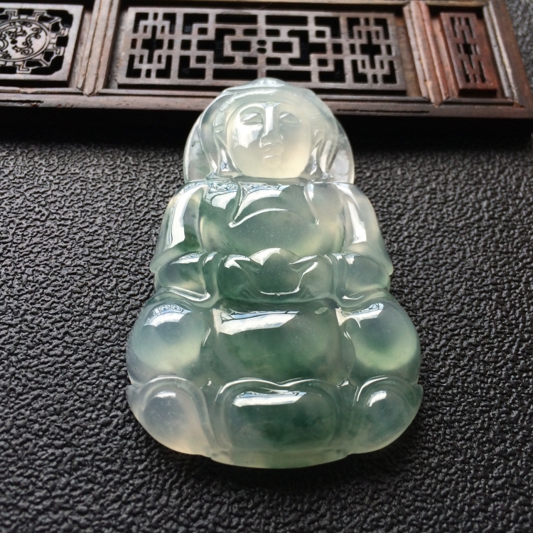 (超值推荐)冰种飘花观音挂件