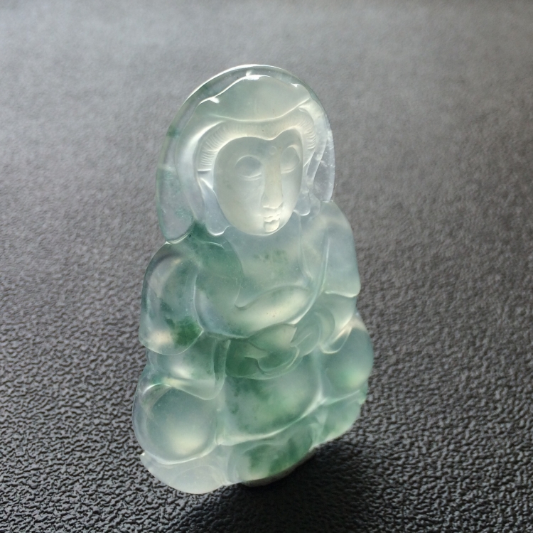 (超值推荐)冰种飘花观音挂件