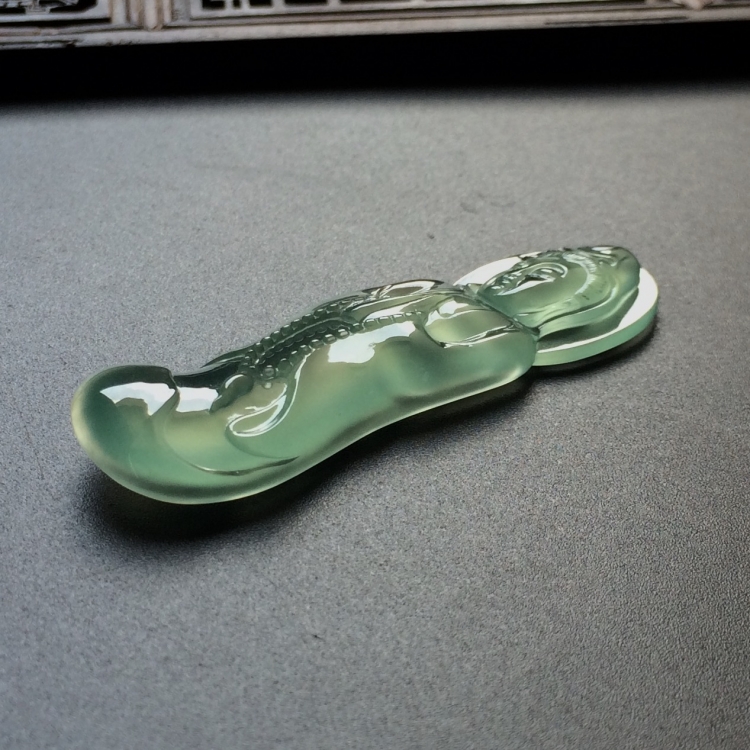 (超值推荐)冰种绿晴水站观音挂件