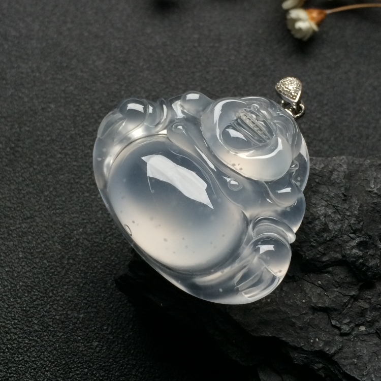 （超值推荐）冰种淡晴水玉佛挂件