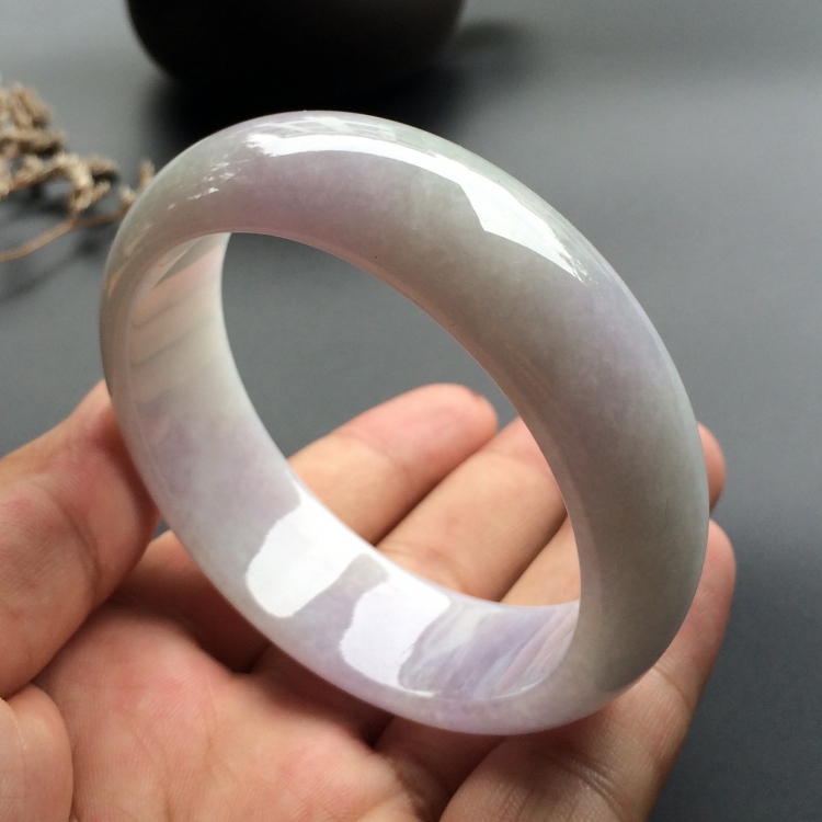 （超值推荐）糯冰种淡紫罗兰手镯（57.3mm）