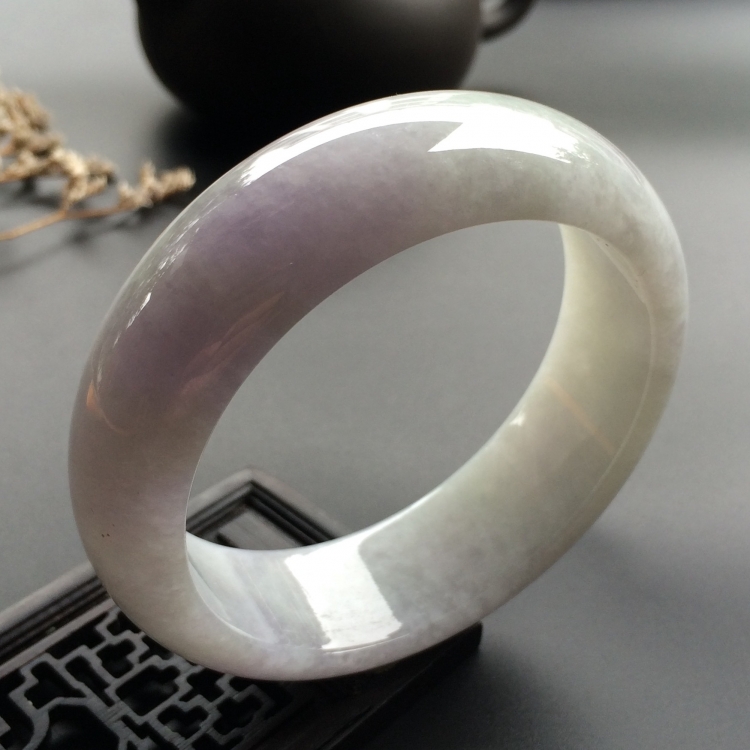 （超值推荐）糯冰种淡紫罗兰手镯（55.3mm）
