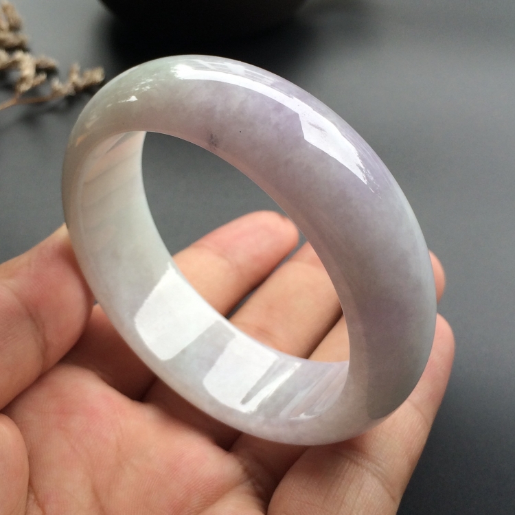 （超值推荐）糯冰种淡紫罗兰手镯（55.3mm）