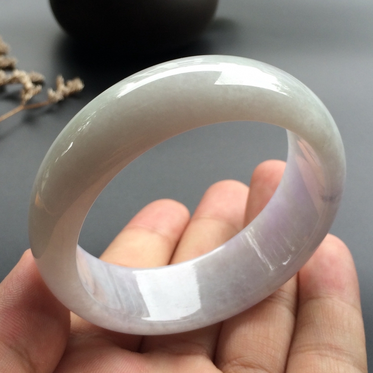 （超值推荐）糯冰种淡紫罗兰手镯（55.3mm）