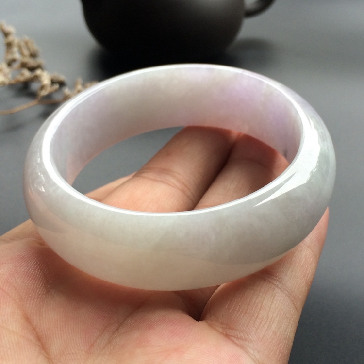 （超值推荐）糯冰种淡紫罗兰手镯（55.3mm）