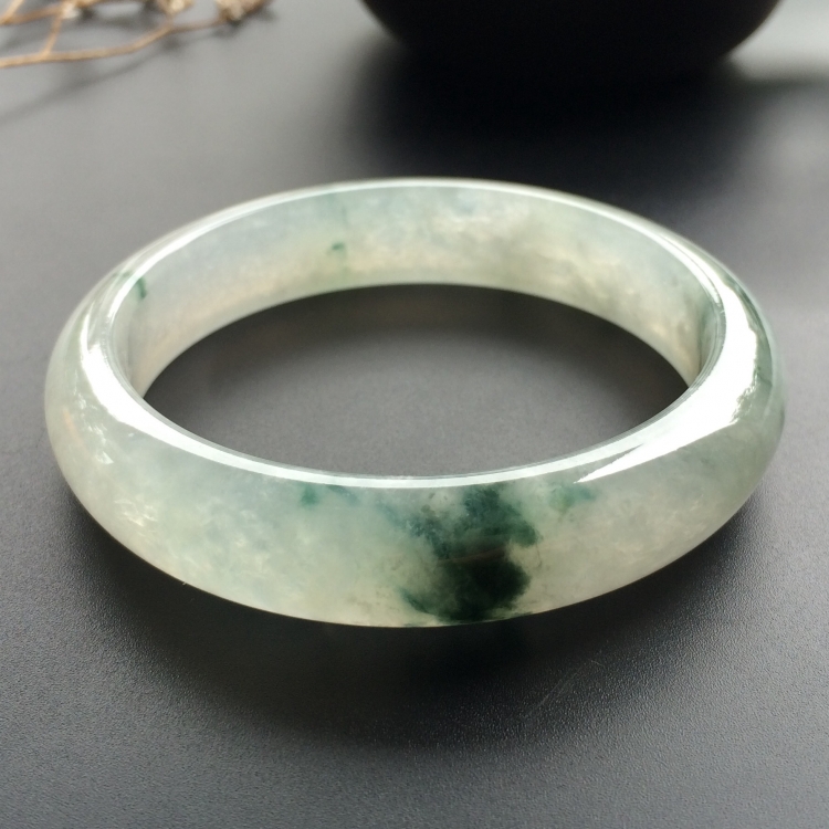 （超值推荐）冰种飘花手镯（56mm）