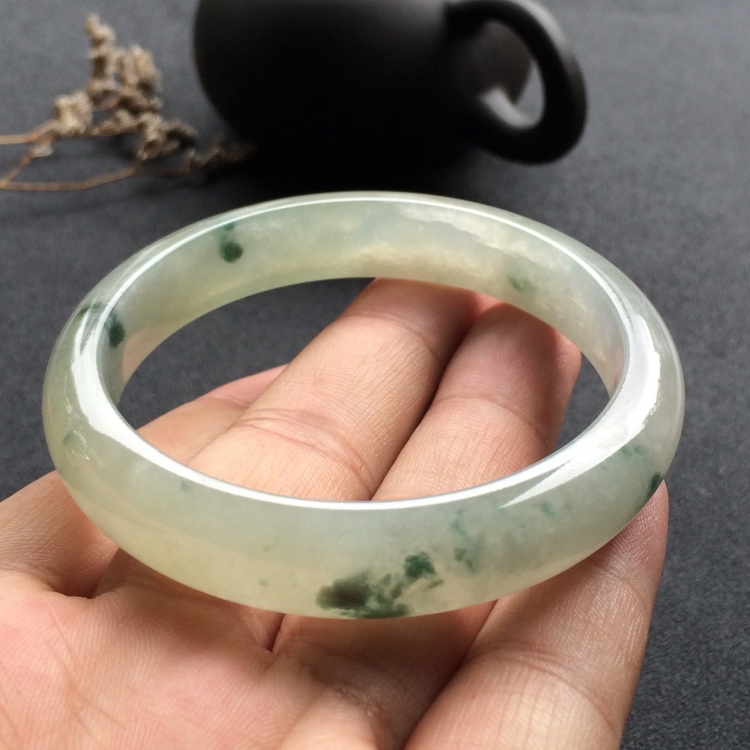 （超值推荐）冰种飘花手镯（56.7mm）